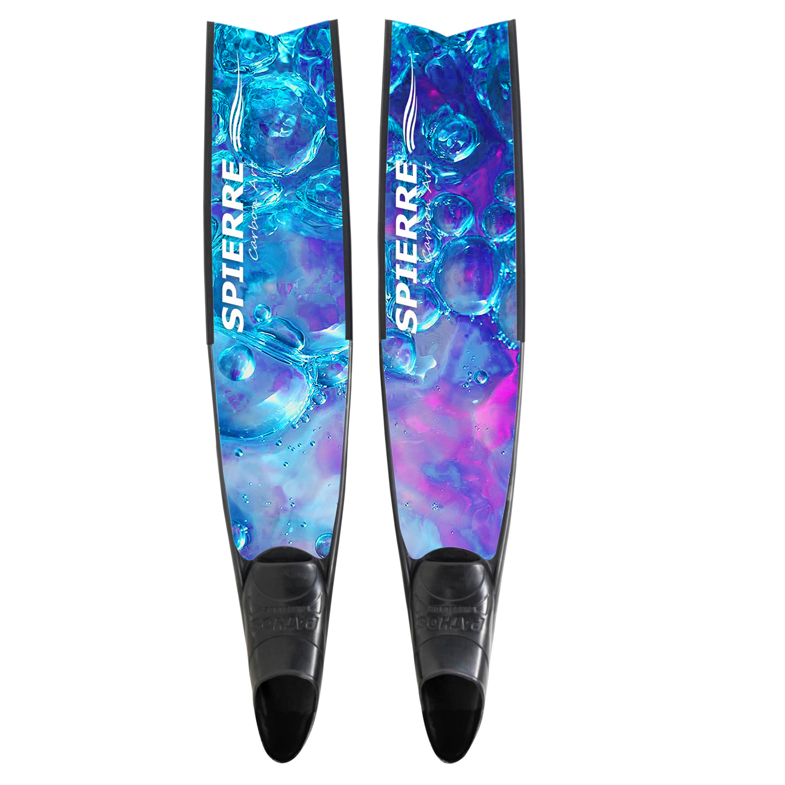 Spierre Fins Fluid Aqua Design Carbon Freediving Fin Blades compatible with Pathos Leaderfins Mares X Wing C4 400 foot pockets