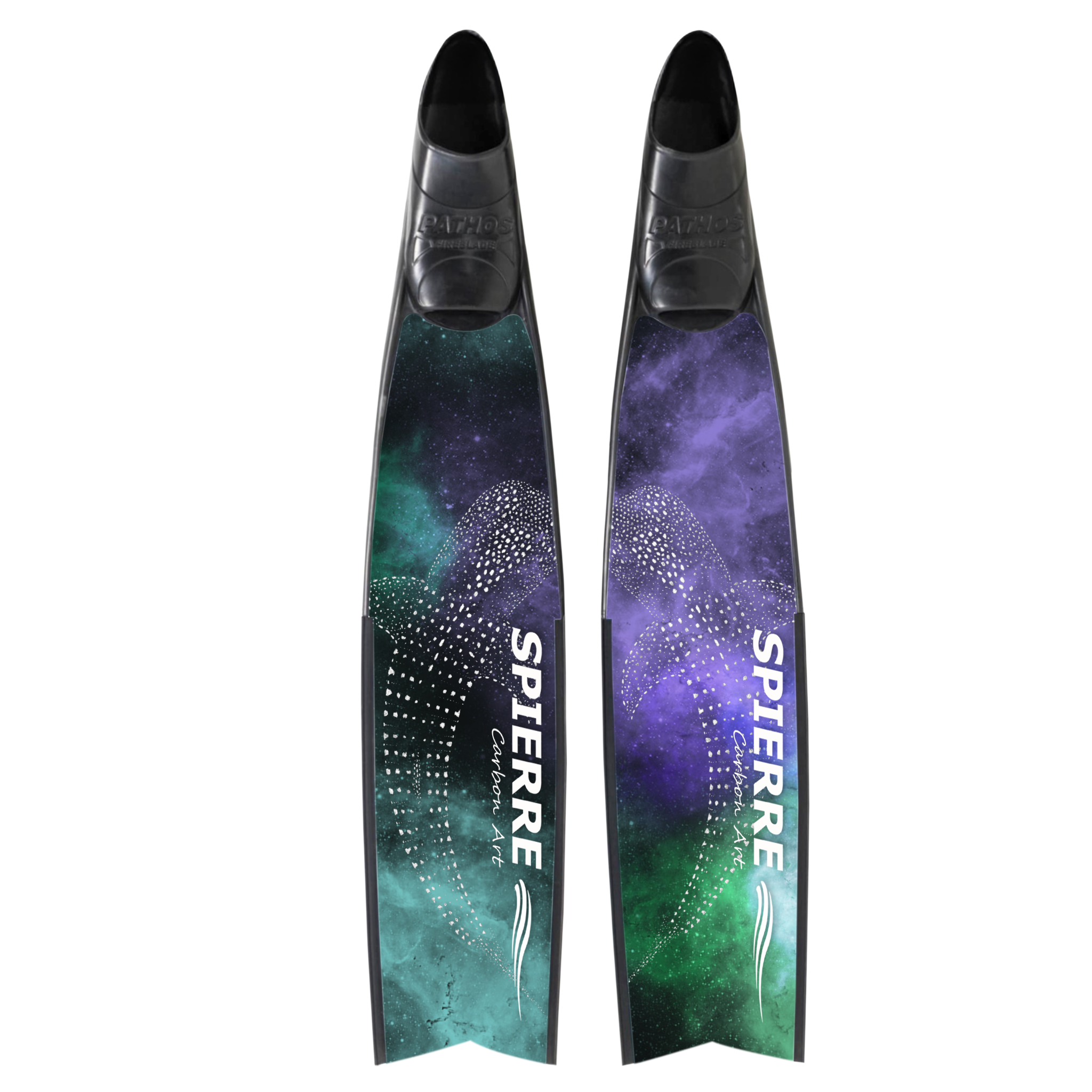 Spierre Shark Galaxy Design Carbon Art Freediving Best Carbon Fiber Fin Blades