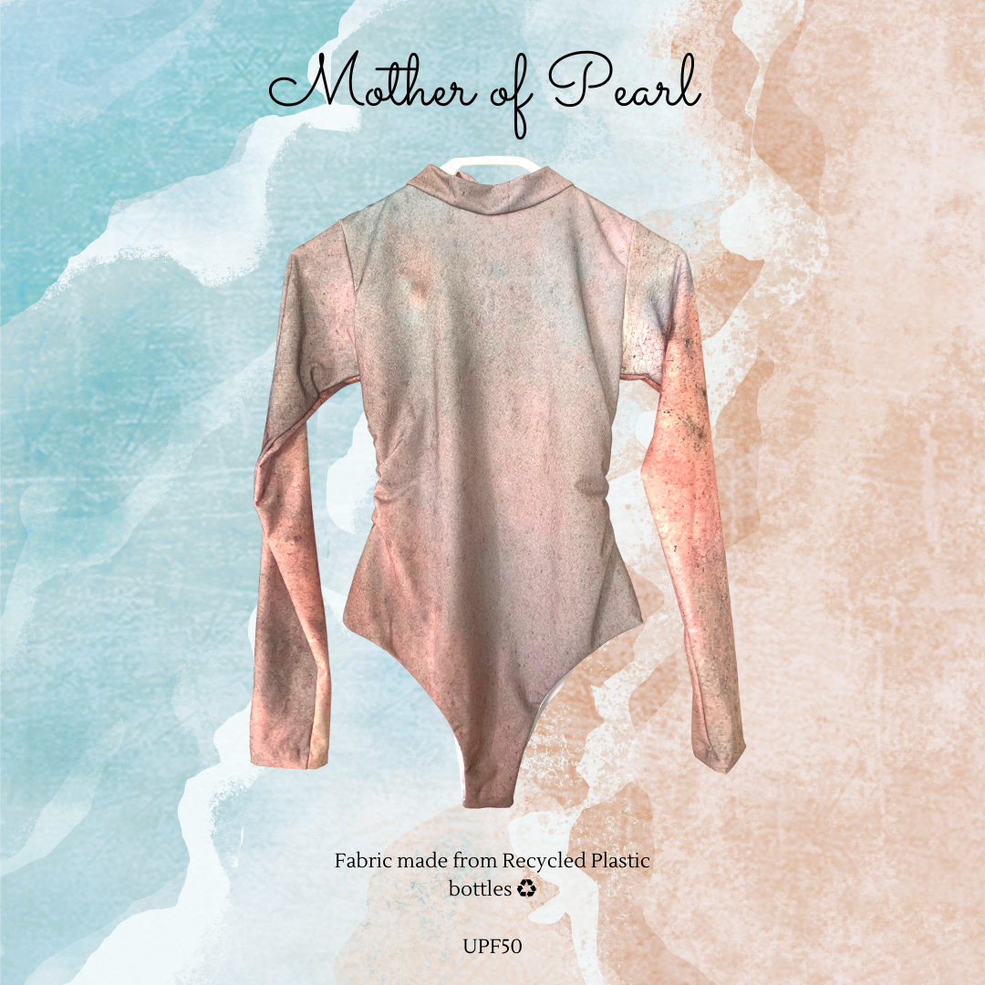 Spierre Lycra Mother of Pearl Design Ocean Swim Suit