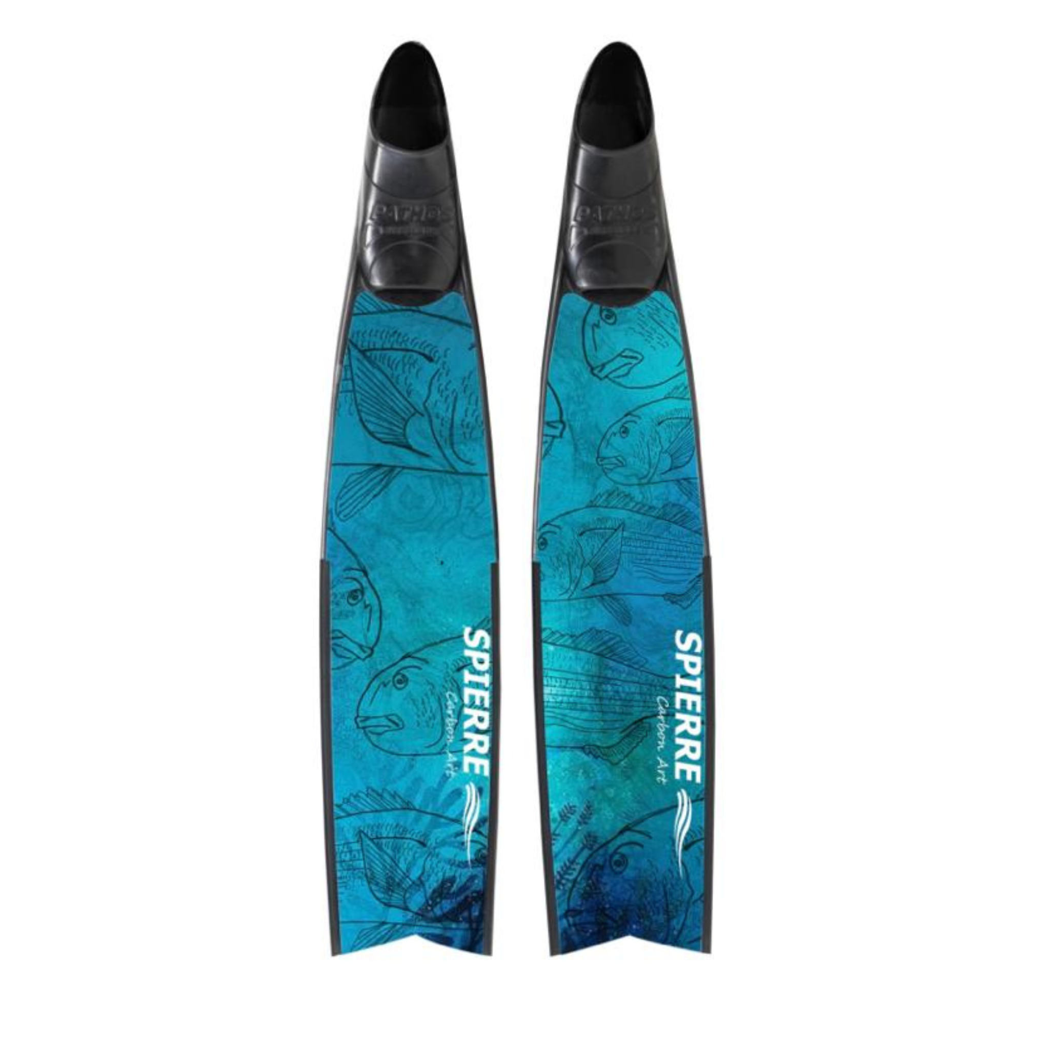 Spierre Fins Cracker Design Carbon Freediving Fin Blades compatible with Pathos Leaderfins Mares X Wing C4 400 foot pockets