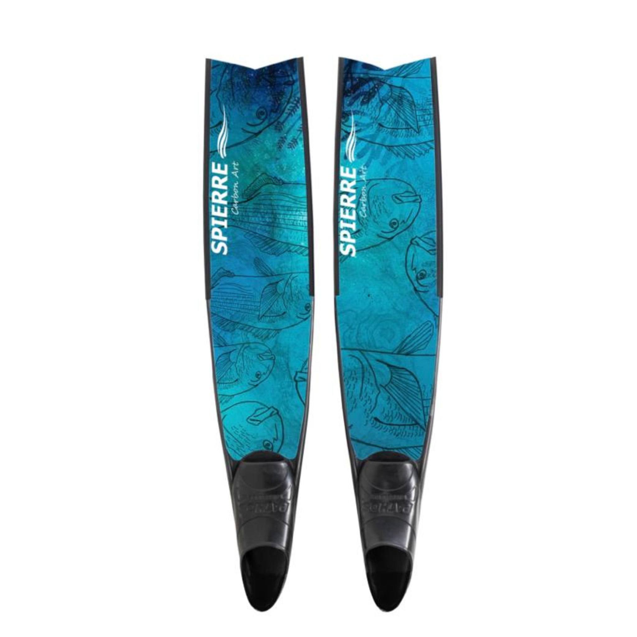 Spierre Fins Cracker Design Carbon Freediving Fin Blades compatible with Pathos Leaderfins Mares X Wing C4 400 foot pockets